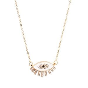 Gold Evil Eye Pendant Necklace